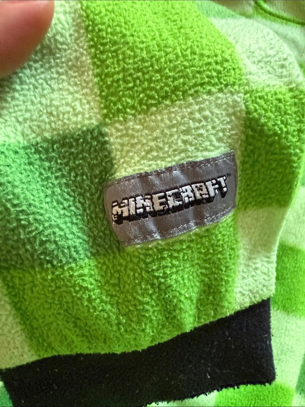 Boys 14/16 Minecraft Green Pixelated Hooded Onesie - Creeper Style